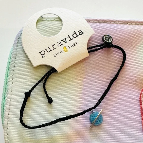 Pura Vida Watercokor Jewelry Case Set with gift bracelet and stickers - Picture 5 of 12